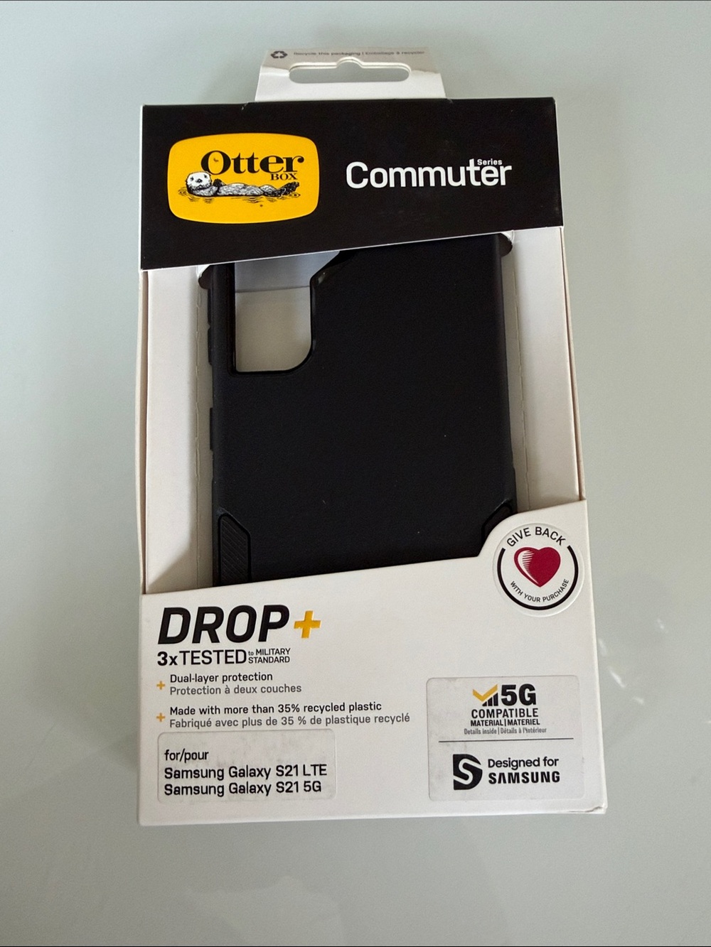 OtterBox Commuter Series Drop+ Case for Samsung Galaxy S21 LTE or 5G - Black
